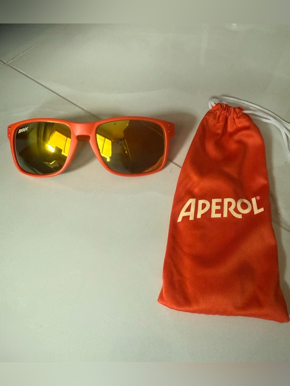 Aperol Spritz Orange Sunglasses with Reflective Lenses